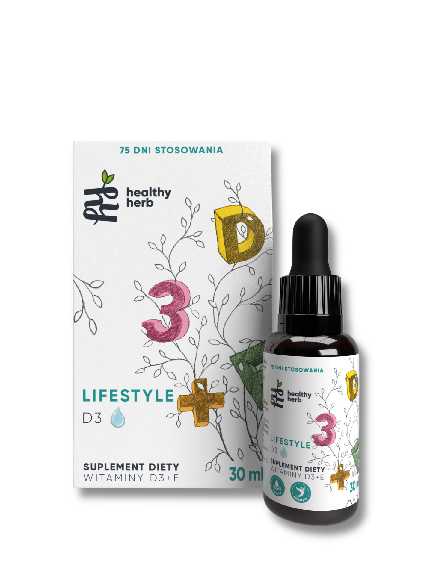 Witamina D3 + E Lifestyle 4000 UI w kroplach – 30 ml Prawidłowe działanie organizmu, odporność i codzienność wolna od stresu